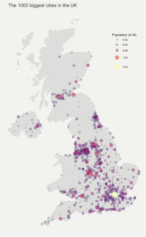 bubble map with R and ggplot2